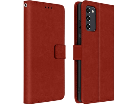 Funda Samsung Galaxy Note 20 AVIZAR Vintage Billetera Marrón