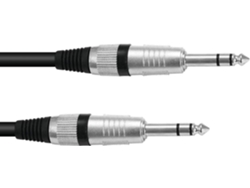 Cable Jack OMNITRONIC 6.3 Stereo 0,5m bk ROAD