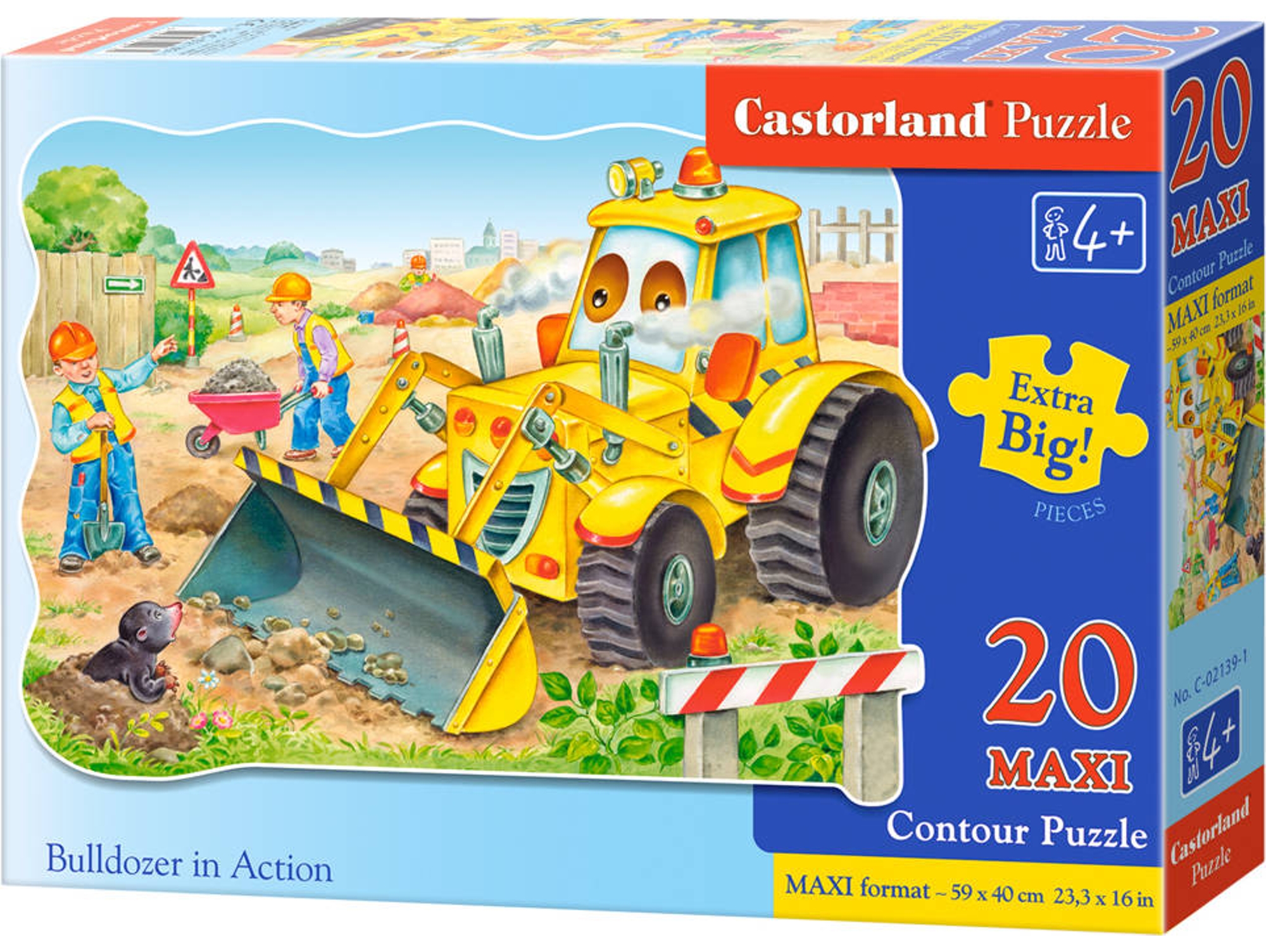 Puzzle CASTORLAND Bulldozer in Action (20 Piezas)