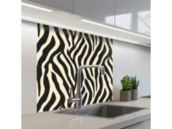 Salpicaderos De Cocina Cebra - Estampado - Clásico - Negro 80x80 Cm