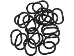 Juego de 20 ganchos de plástico para cortina de ducha, anillos para cortina de ducha, soportes de plástico para Vayotoy