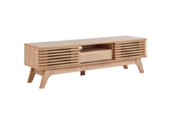 Mueble TV BELIANI Detroit ii de Tablero de fibra Madera clara 150x40x43