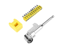 Adaptador de extensión de brocas 20d26n con ángulo de 105 grados, hexagonal de 1/4'', 10 brocas y magnetizador.