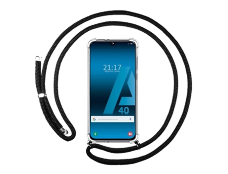 Carcasa Samsung Galaxy A40 TUMUNDOSMARTPHONE Colgante Negro