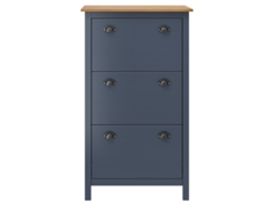 Zapatero Hill de madera maciza de pino, gris, 72 x 35 x 124 cm, EXCLUSIVO DE LA CASA