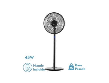 Ventilador de Pie Icono Negro 45W Oscilante FABRILAMP