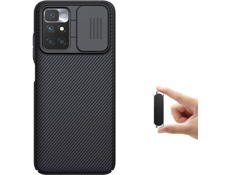 Kit Funda y Soporte Magnético Xiaomi Redmi 10 Camshield Nillkin (Negro)