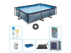Exit-toys Piscina Exit Retangular - Efeito Pedra - 300x200x65 Cm - 7-peças S176