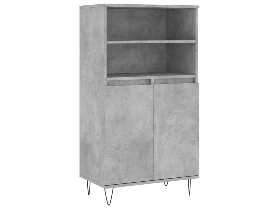 Maison Exclusive - Aparador Alto Madera Contrachapada Gris Hormigón 60x36x110 Cm