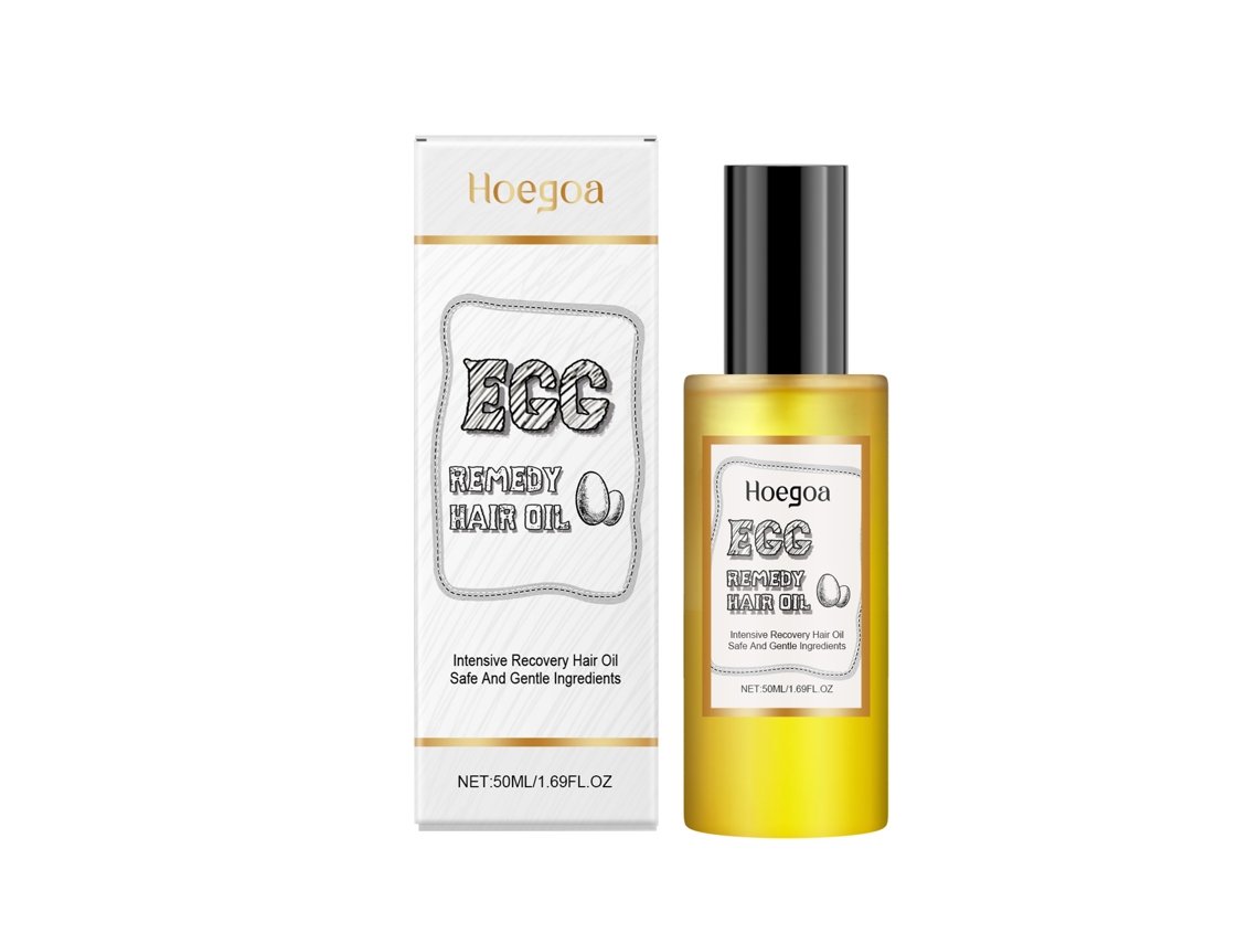 Aceite esencial para reparar el cabello con huevo.