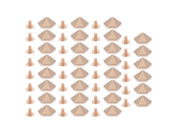 30 Juegos De Remaches Hexagonales De 15 Mm En Aleación De Zinc Para Bolsos, Zapatos, Ropa, Oro
