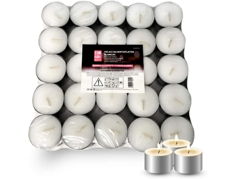 Velas de te Blancas Pack velas Velas de Té Calientaplatos Tealight 4 Horas de Duración Velas Decorativas Sin Perfume COM-FORT HOUSE