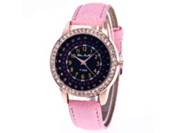 Reloj De Pulsera De Cuarzo Para Mujer Zhoulianfa Con Correa De Acero Y Strass Amarillo