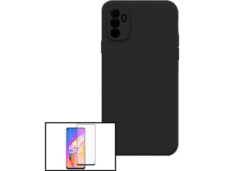 Carcasa + Protector Oppo A94 5G PHONECARE Silicona Líquida Negro