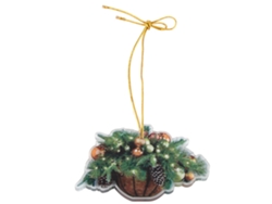 Colgante De Árbol De Navidad De Acrílico Con Cesta Decorativa Navideña Artificial
