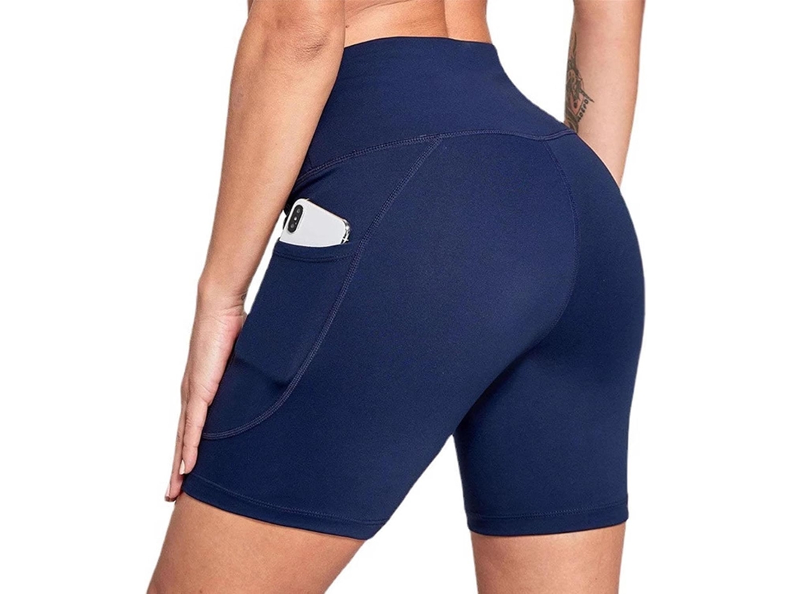 Bañador de talle alto para mujer SFUSHOS con bolsillos y secado rápido.