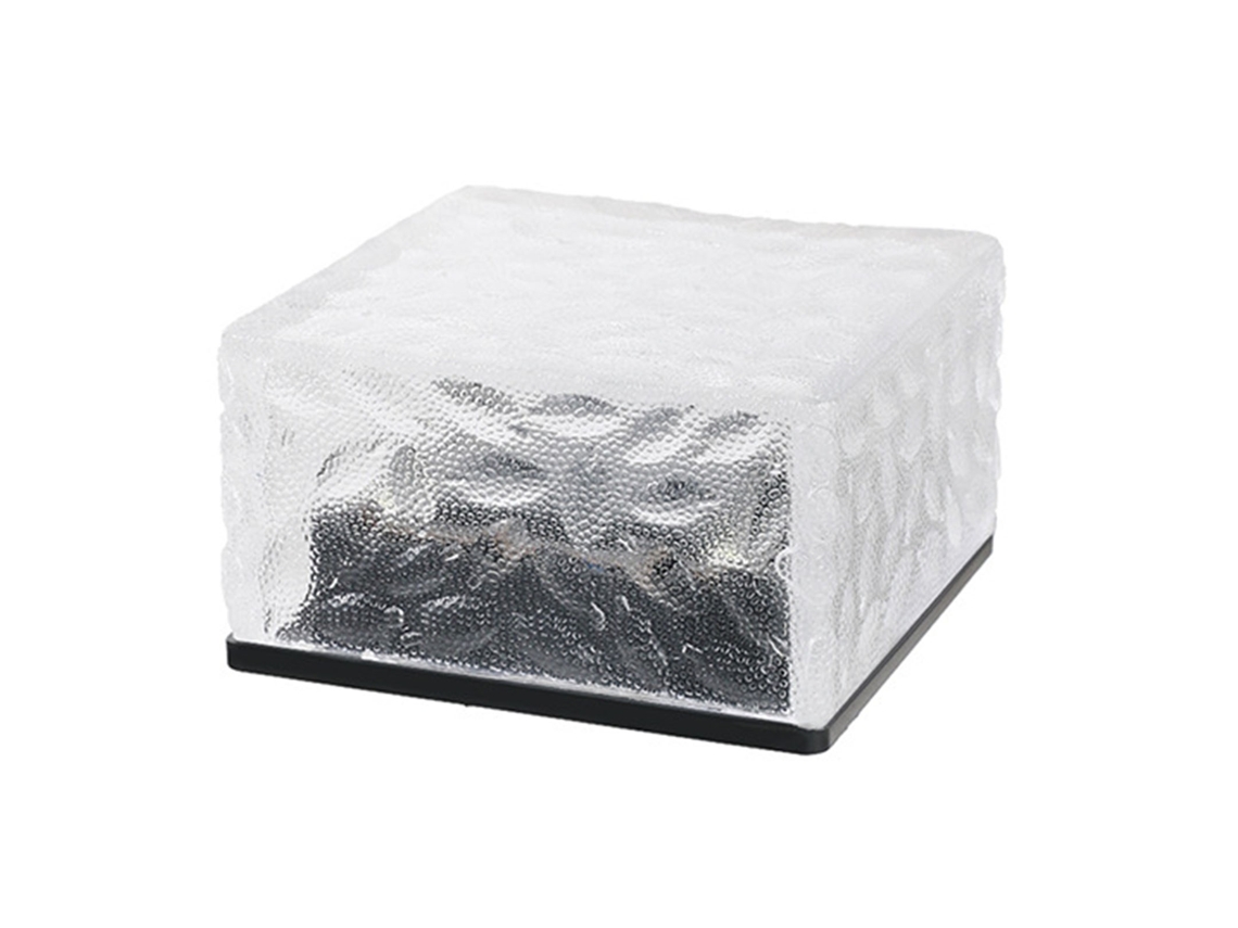 2026-luz Solar Para Jardín Exterior Forma Ladrillo De Hielo Interruptor Automático Impermeable Luz Blanco Cálido Con Batería