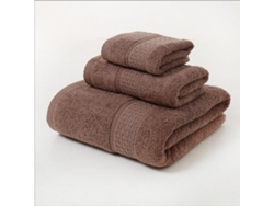 Toalla de Baño Kofihety Liso Ideal Marrón (26x17x5cm)