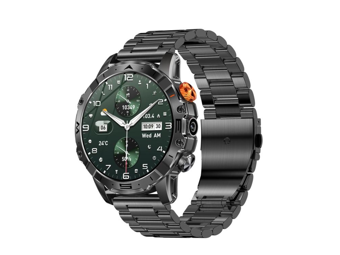 Reloj inteligente de 2 GB/16 GB, Unisoc 8541 de cuatro núcleos, compatible con monitorización de frecuencia cardíaca y oxígeno en sangre. (Acero negro)