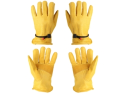 Guantes De Cuero Para Trabajo Protección Jardín Labor Y Jardinería