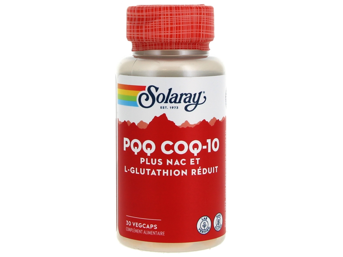 Solaray Pqq Coq-10 + Nac y L-Glutatión Reducido 30 Cápsulas Vegetales SOLARAY