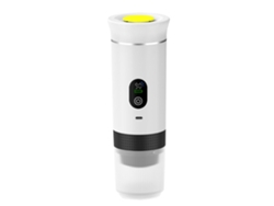 Cafetera Eléctrica Portátil De Cápsulas, Compatible Con Cápsulas Y Café Molido, Con Pantalla, Color Blanco. Czhhmart