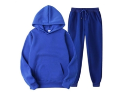 2026-conjunto De Sudadera Con Capucha De Manga Larga Para Hombre Casual De Color Sólido Fte Xl Azul