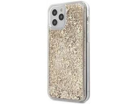 Funda iPhone 12, 12 Pro LMOBILE Guess Dorado