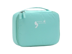 Bolsa de viaje colgante para mujer, con capacidad de desinfección e higiene personal, color verde (28 x 21 x 8 cm)