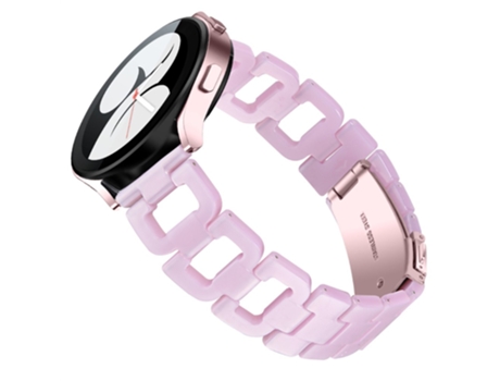 Correa de acero inoxidable hebilla forma de D para Samsung Galaxy Watch4 Active 40mm/44mm/Watch4 Classic 42mm/46mm/Watch 5 40mm/44mm - púrpura claro