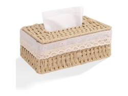 Caja Decorativa De Papel Fino Para Toallas Con Forro, Ideal Para El Hogar, Baño, Oficina U Hotel, 24x14x10cm.