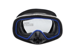 Vlrla-2026gafas De Buceo Silicona Impermeable Lente De Vidrio Templado Para Snorkel Natación Azul