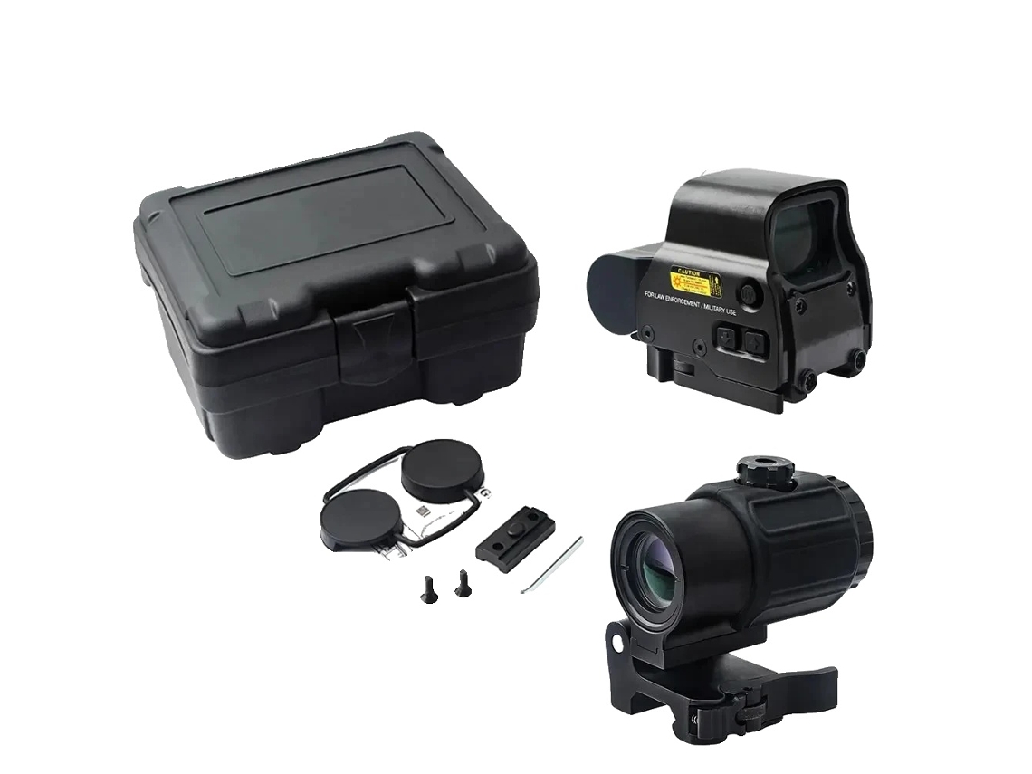 Mira holográfica, aumento, palanca de desconexión rápida, compatible con rieles de 20 mm, G43 Bk Set OEM