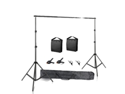 Soportes de fondo para fotografía, sistema de soporte para pantalla verde Chromakey, bolsa de transporte, 2000 x 2000, kit de actualización de 2 OEM