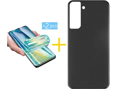 Carcasa + 2 Protectores de Pantalla para Samsung Galaxy S21 5G ACCETEL Negro