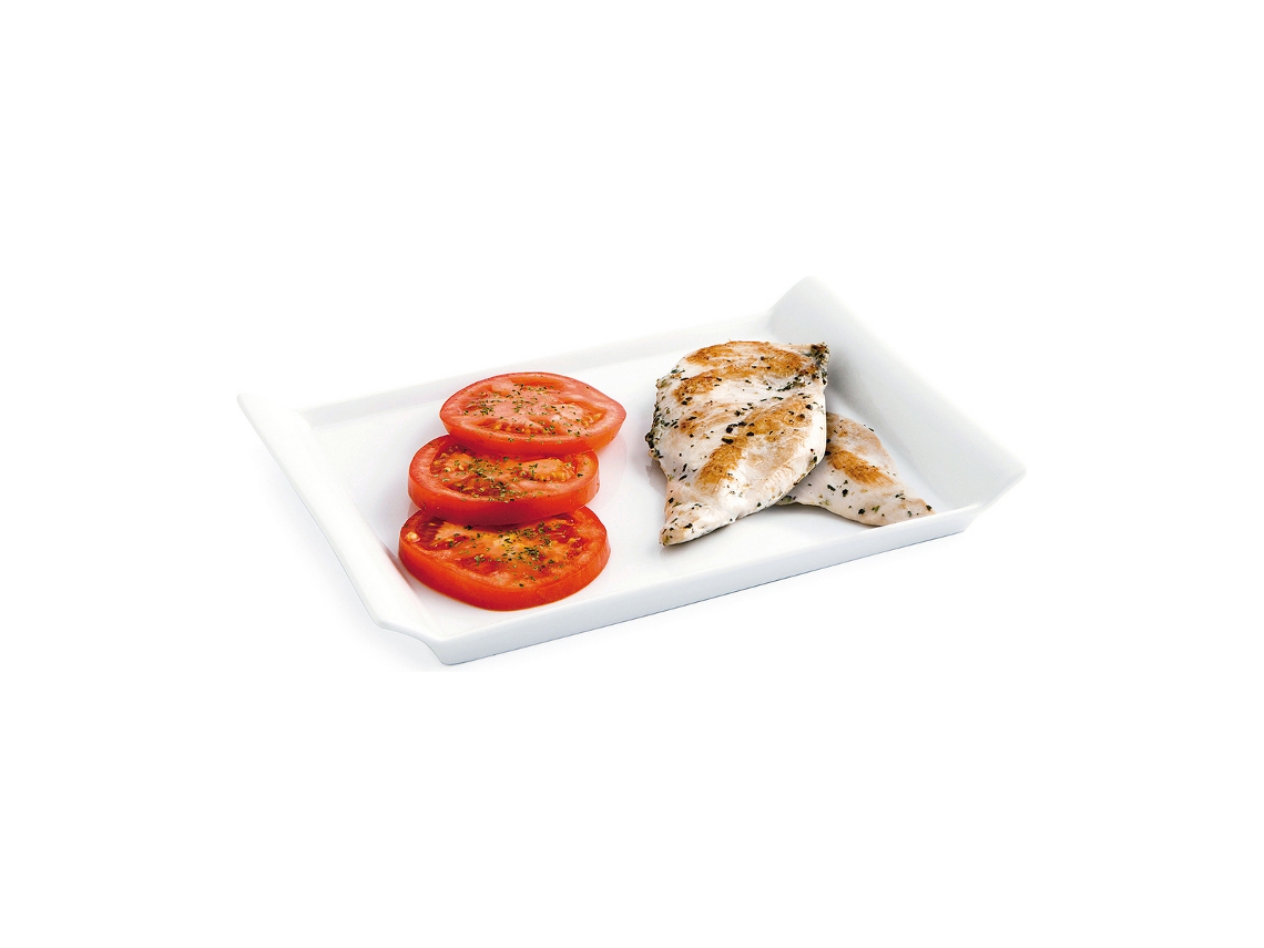 Fuente De Cocina Quid Cerámica Blanco 26 X 18 Cm