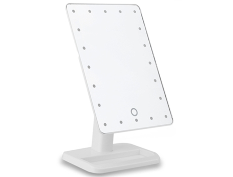 Espejo de Maquillaje con 22 Luces Led Giratorio 180 Blanco