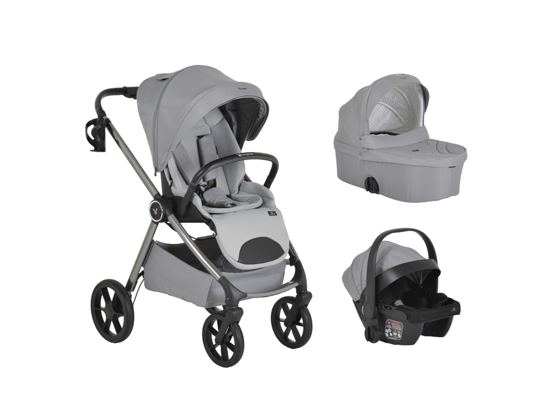Cochecito 3 en 1 Unique Silver Cloud Cangaroo