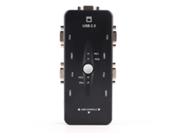 4 Puertos Usb 2.0, Kvm, Vga, Svga, Concentrador De Monitor, Conmutador De Computadora