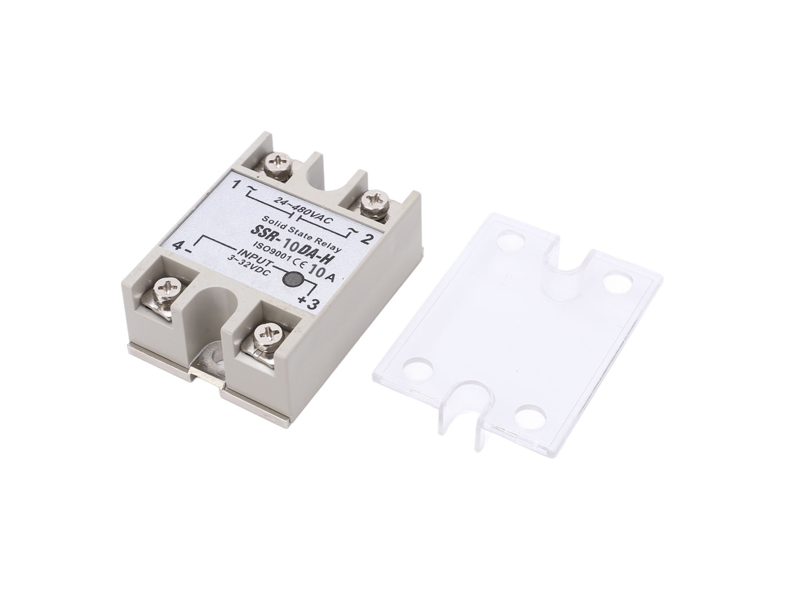 Módulo De Relé De Estado Sólido Monofásico De 10 A Y 3-32 V Cc Para Sistema De Control De 24-480 V Ca.