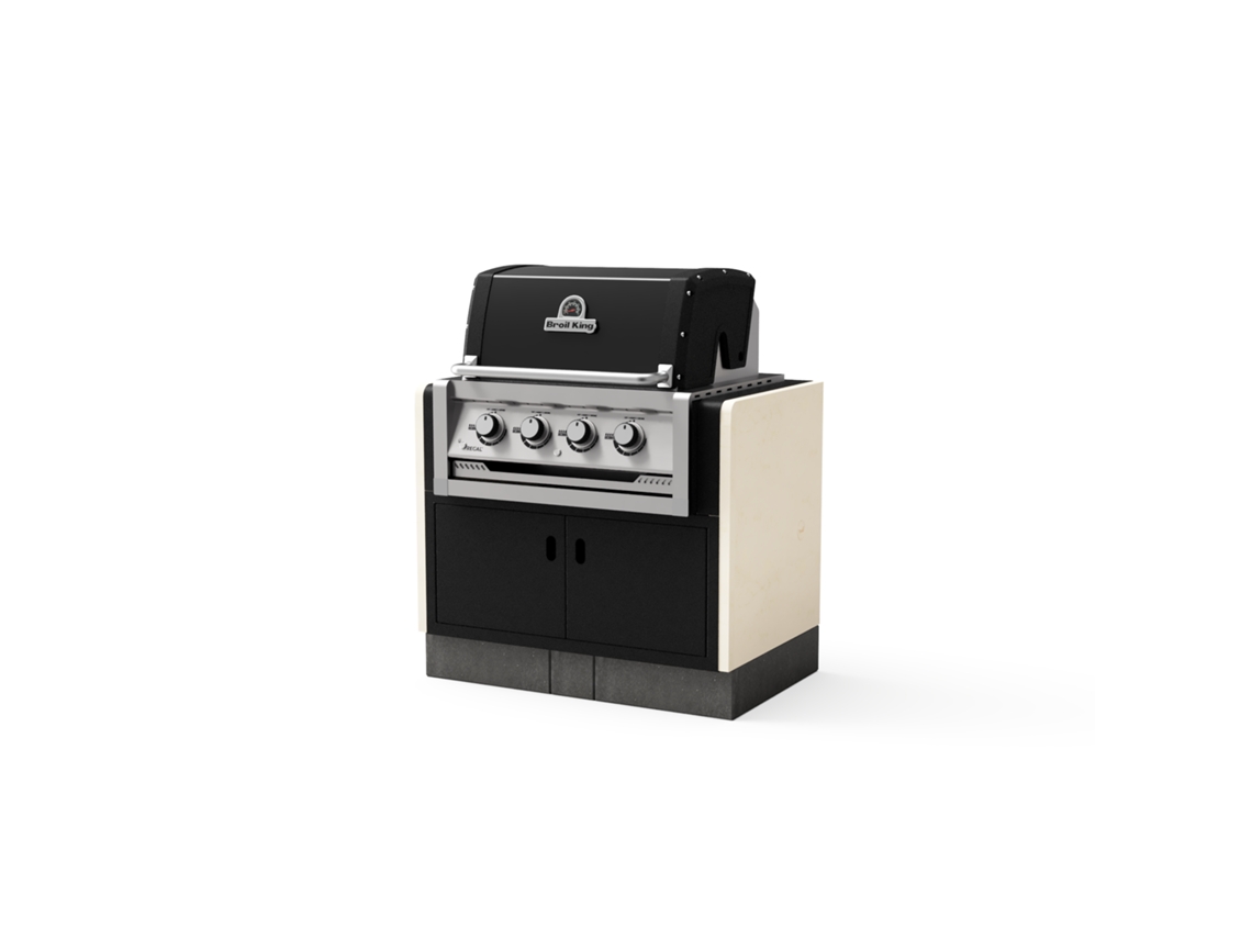 Barbacoa de gas empotrable TUOZI Kitaway (blanco, gris - 98 x 73 x 119 cm)