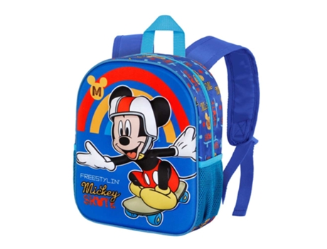 Mickey Mouse Freestyle Mochila 3D Pequeña, Azul KARACTERMANIA