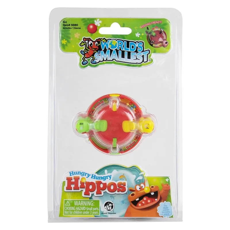 Juego miniatura Worlds Smallest Hungry Hippos 5080 MADNESSTOYS