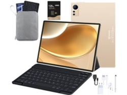 Tablet WUXIAN S39 Teclado Bluetooth Funda de Piel Auriculares Bolsa Plana 128Sd 10 1- 128Gb- 6Gb Ram -Gps- Wifi-4Glet Dorado