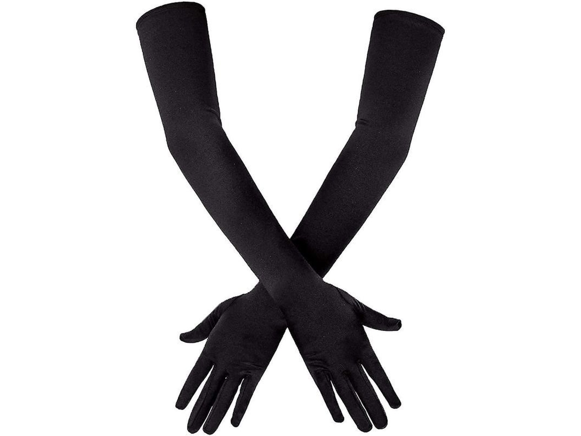 2026-guantes De Seda Largos De Codo, 53 Cm Elásticos Para Fiesta, Baile Y Eventos Especiales, Diseño Clásico Y Cómodo