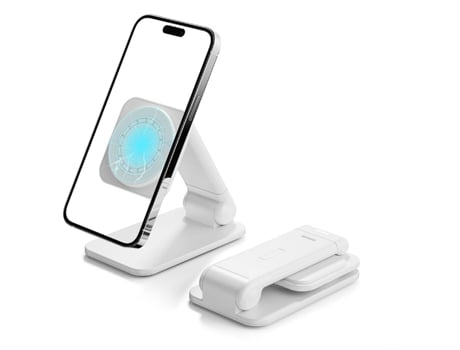 Soporte Manos Libres Plegable Escritorio Teléfono Ajustable Altura para Apple CHRONUS Blanco