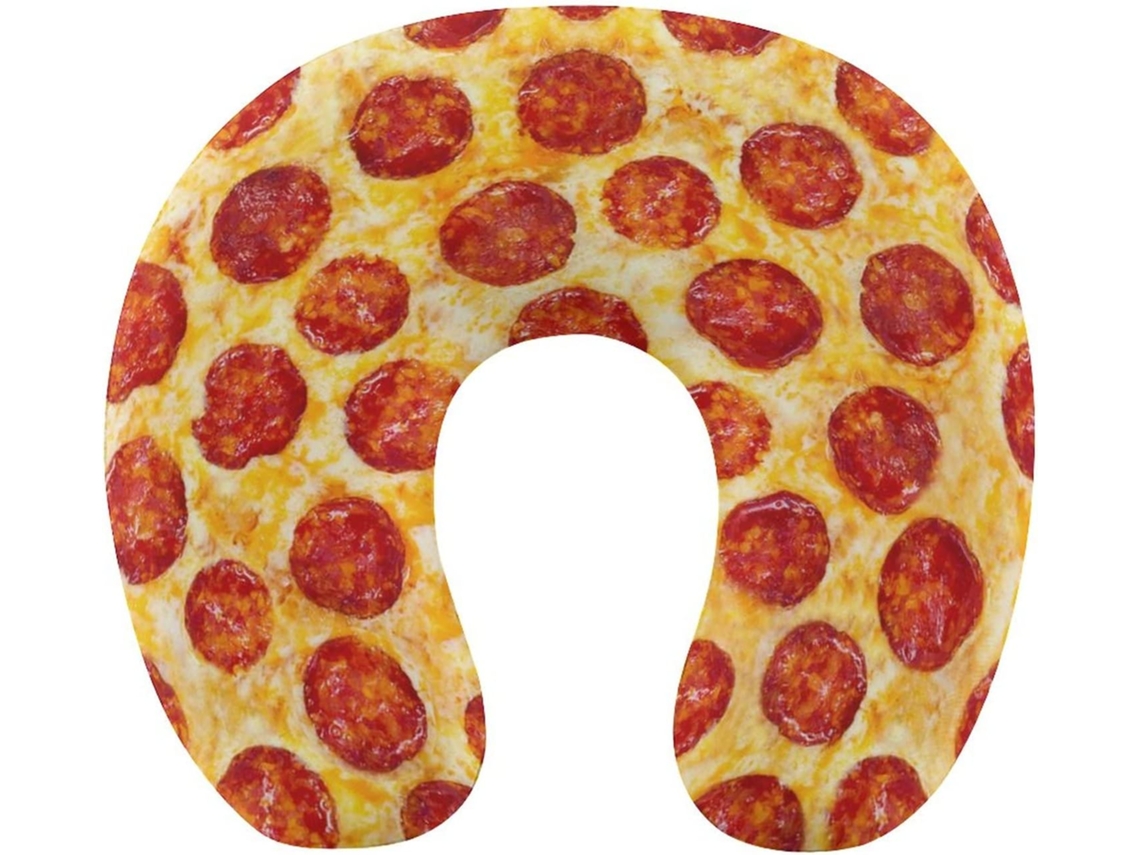 Almohada Forma Pizza, Lavable, Espuma Viscoelástica Viscoelástica Fácil Relajación Cómodos Familia.brfácil