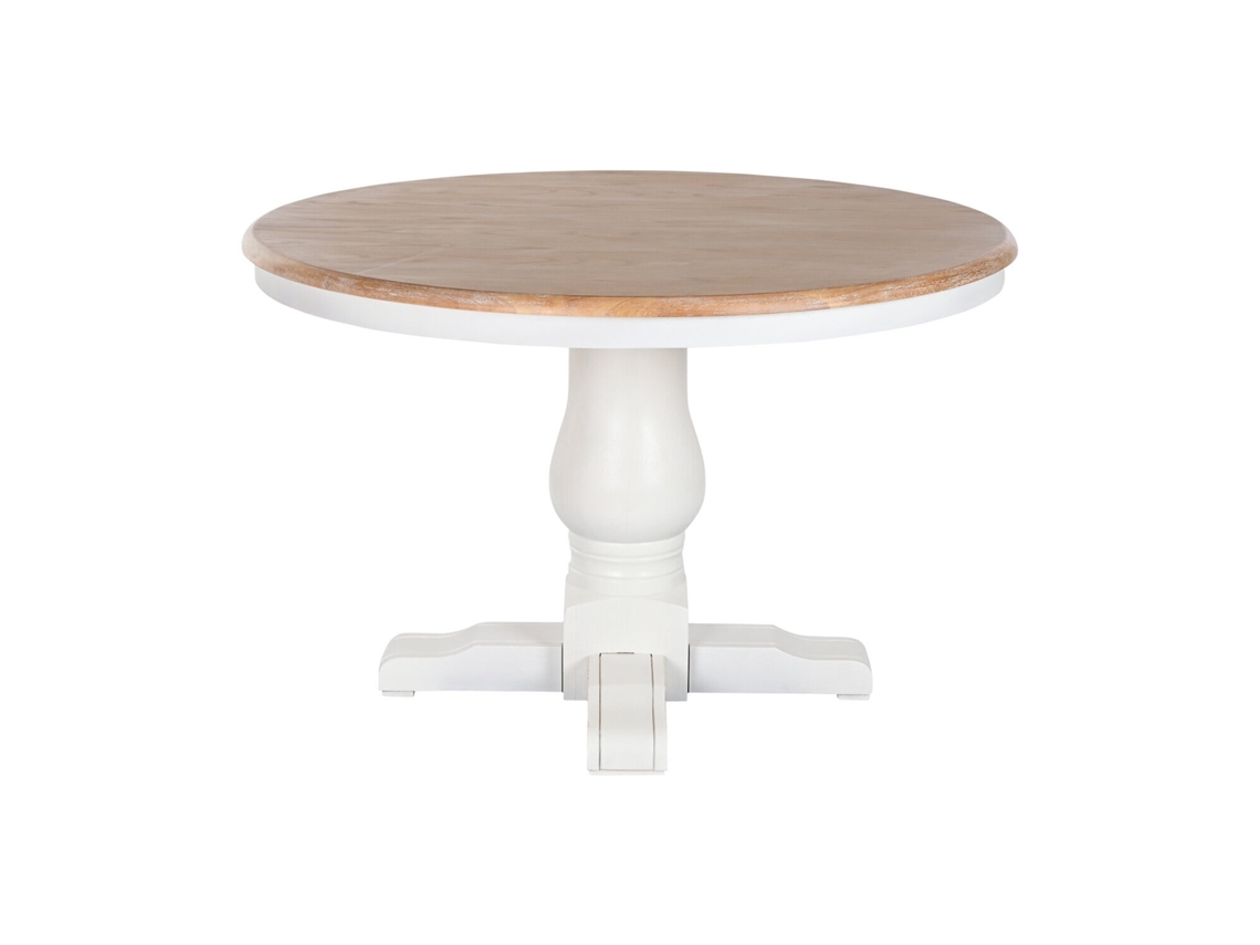 Mesa Redonda Comedor Olmo Blanco 120x120x76cm