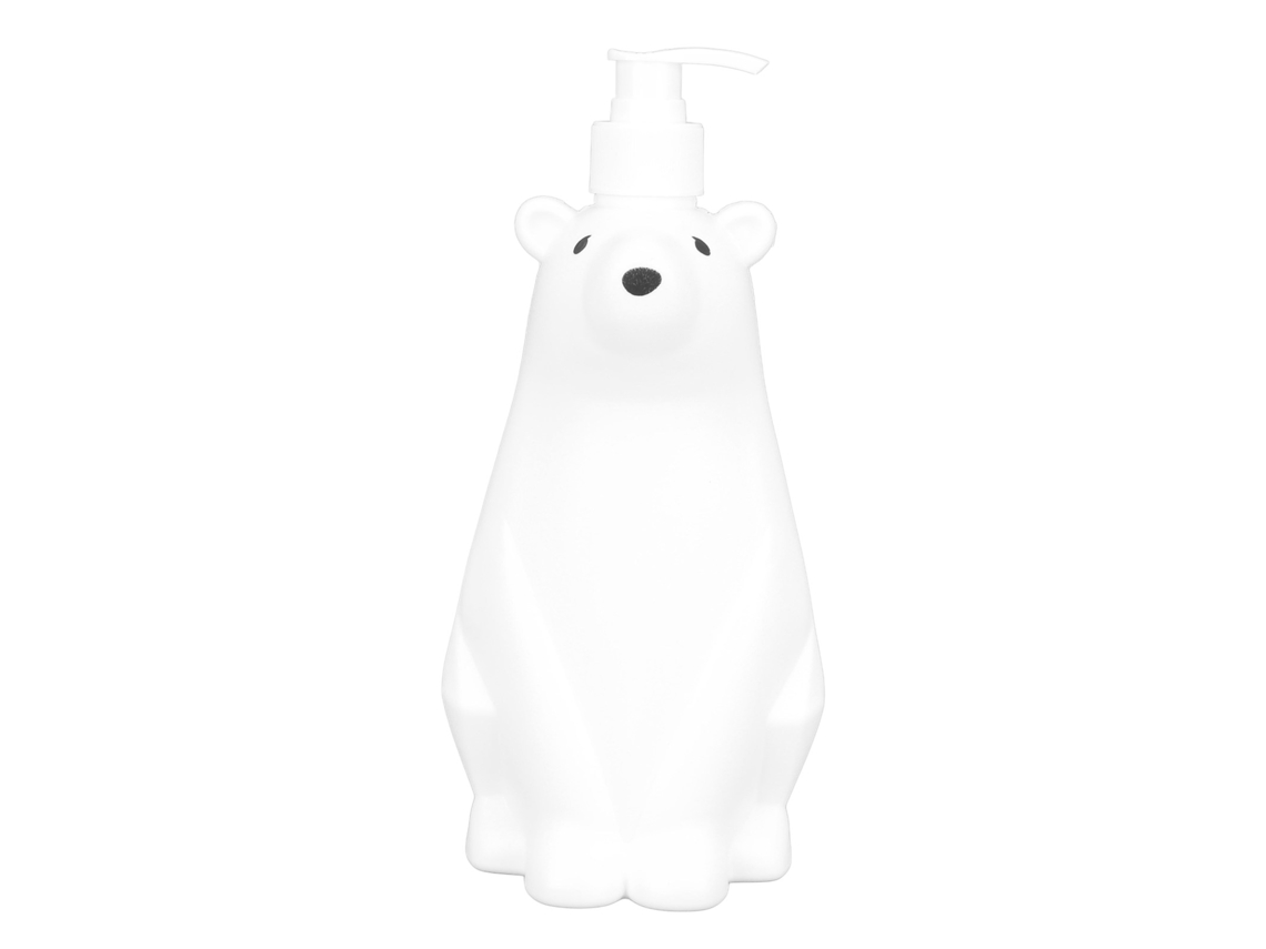 Dispensador De Champú White Bear Con Bomba De Pp/pe Para Baño, 25,5 X 12 Cm, Para Champú, Acondicionador Y Jabón Corporal.
