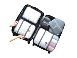 Conjunto de Sacos de Organização 6 Peças Cinzento